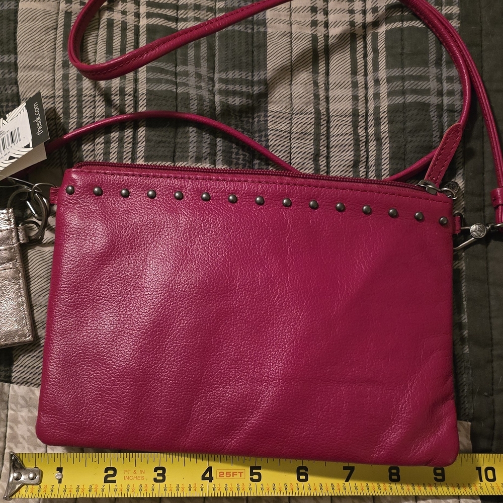 The Sak Red Leather Studded Crossbody Bag NWT